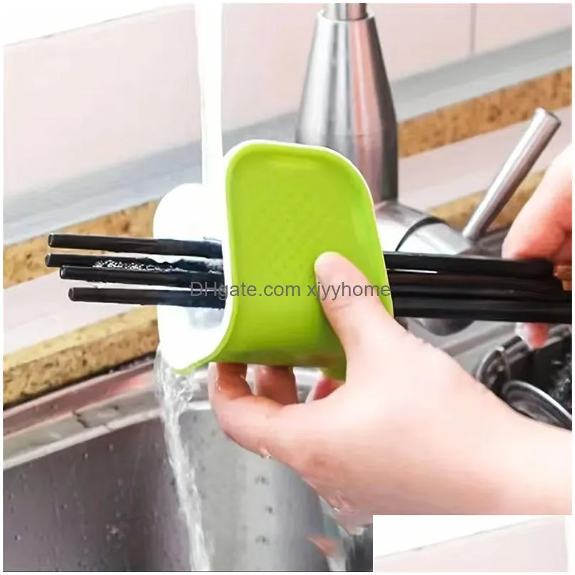 Cleaning Brushes U-Shaped Knife Washing Brush Kitchen Tableware Spoon Special Double-Sided Creative Fork Chopsticks Washer Supplie Dro Dhqsy