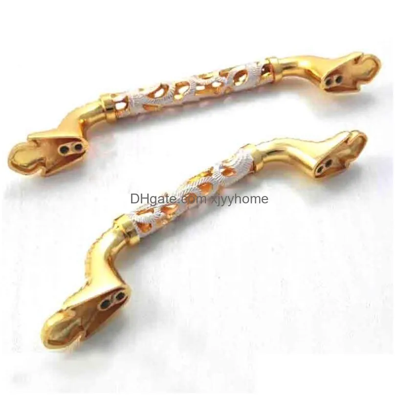 Handles & Pulls 128Mm 24K Gold Kitchen Cabinet Wardrobe Door White Dresser Cupboard 5 Moderrn Fashion Furniture Hardware Handles537977 Dhbcw