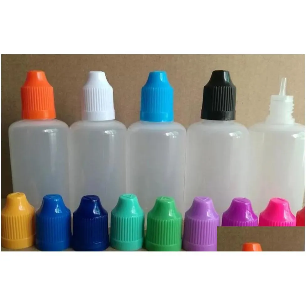 Packing Bottles Wholesale Fast Soft Style Needle Bottle 5/10/15/20/30/50 Ml Plastic Dropper Child Proof Caps Drop Delivery Office Scho Dhq50