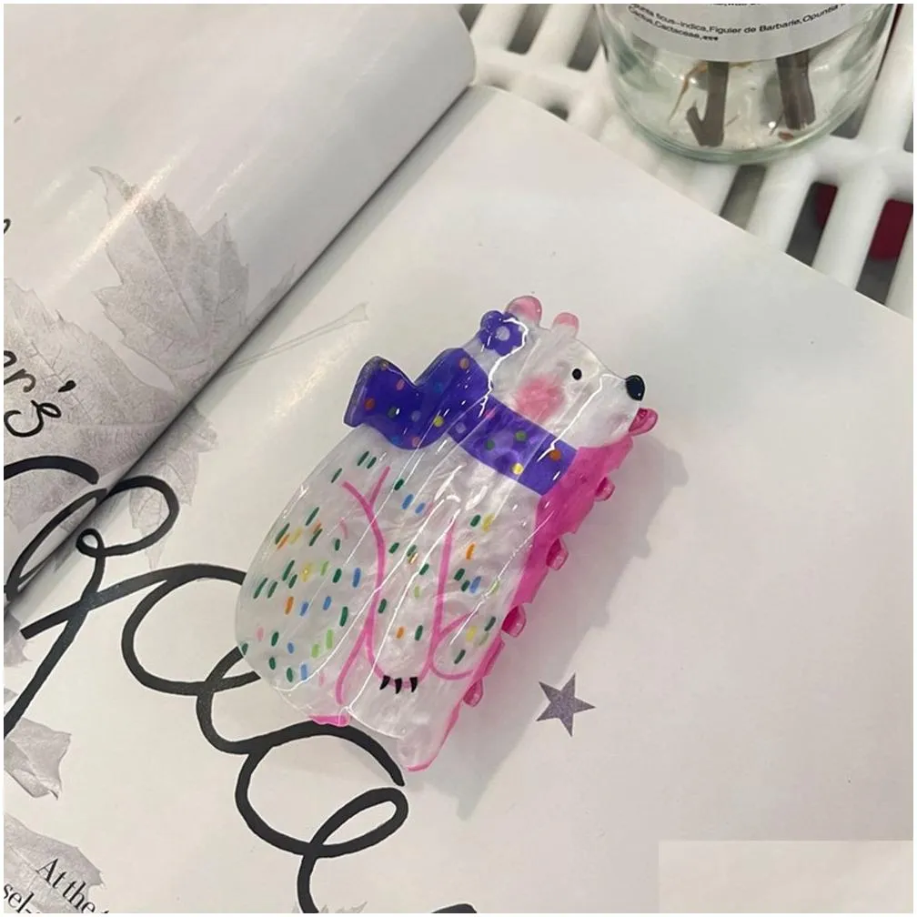 New acrylic claw clip cartoon hair accessory dopamine hair clip angel wings shark clip hair clip