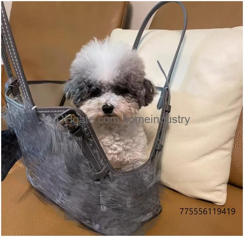 Dog Carrier Designer Purse Portable Leather Small Dog/Cat With Adjustable Collar Versatile Pet Tote For Subway/Shop/Hiking/Traveling Dhd9S