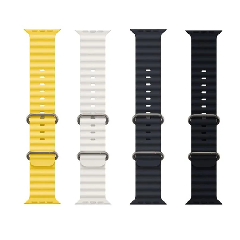 Smart Straps Sile Ocean Band Watch Strap Bracelet For  Series Tra 8 7 6 38 40 41 44 45 49Mm 2022 Replacement Watchband Drop Del Dh6Kt