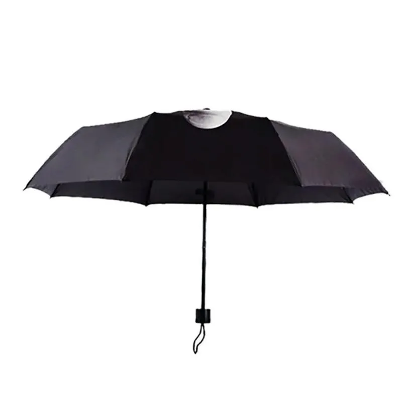 Umbrellas Women Umbrella Rain Middle Finger Men Windproof Folding Parasol Personality Black Factory Price Expert Design Quality Drop D Dhkd3