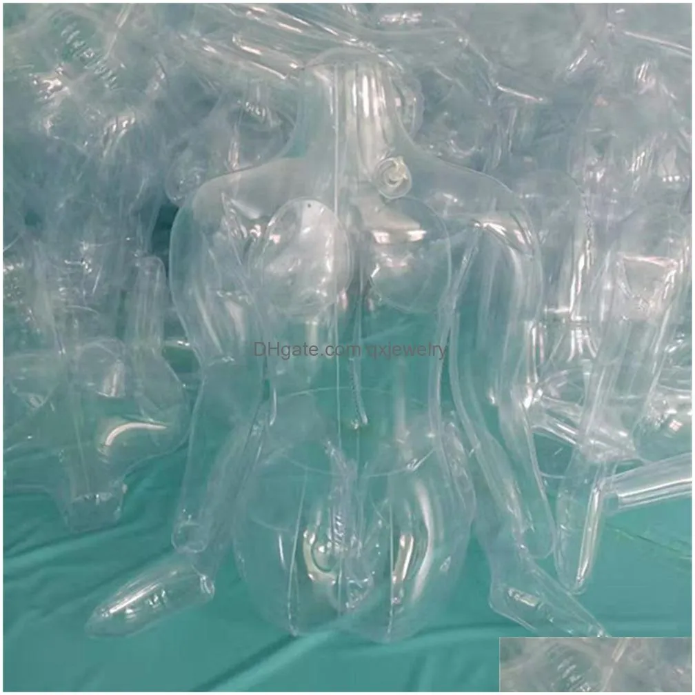 Mannequin 2023 Inflatable Female Cloth Head Dress Art Transparent Whole Inflation Shooting Maniqui For Y Doll Body Can Choose Posture Dh84U