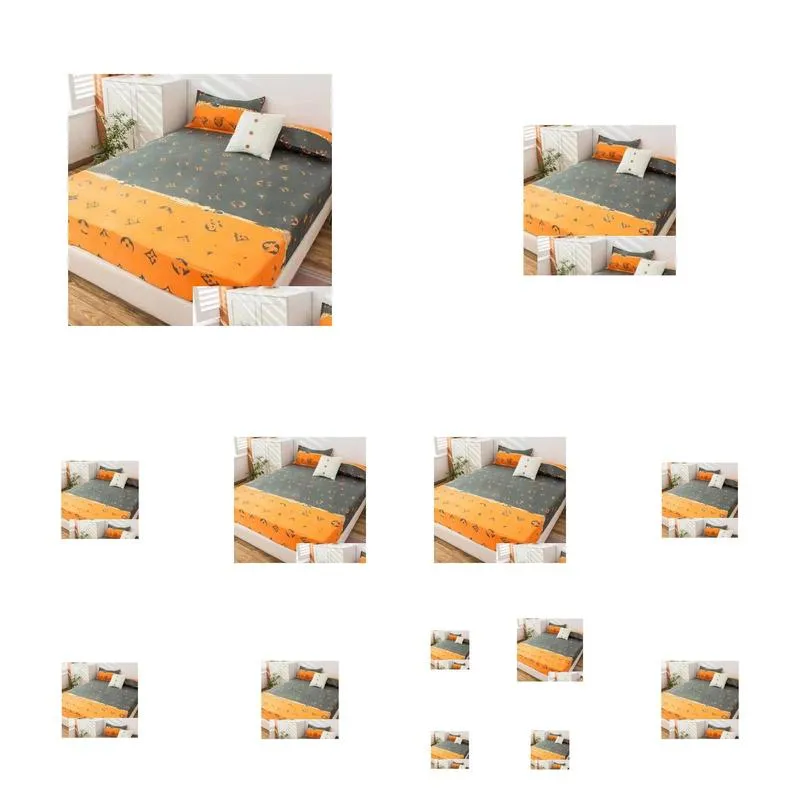 Bedspread New Three-Piece Bed Sheet Set One-Piece Non-Slip Simmons Mattress Er Protective All-Inclusive Dustproof Single Layer Thicken Dhja4