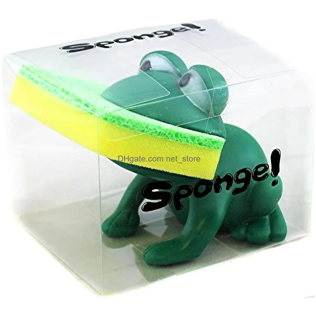 Novelty Items Animal Shape Kitchen Sponge Holder And Choice Of Frog Or Duck Drop Delivery Home Garden Decor Dhtmv