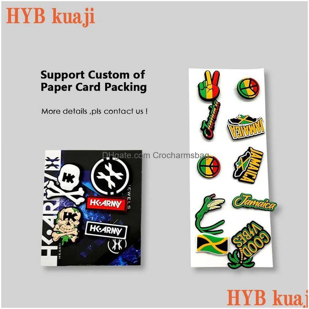 Shoe Parts & Accessories Hybkuaji Custom National Flag World Country Charms Wholesale Shoes Decorations Pvc Buckles For Drop Delivery Dhptd