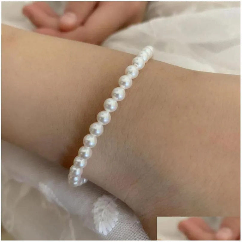 Strand Fashion Versatile Natural Freshwater Pearl Bracelet Women`s Jewelry Light Luxury Trendy Minimalist Accessories