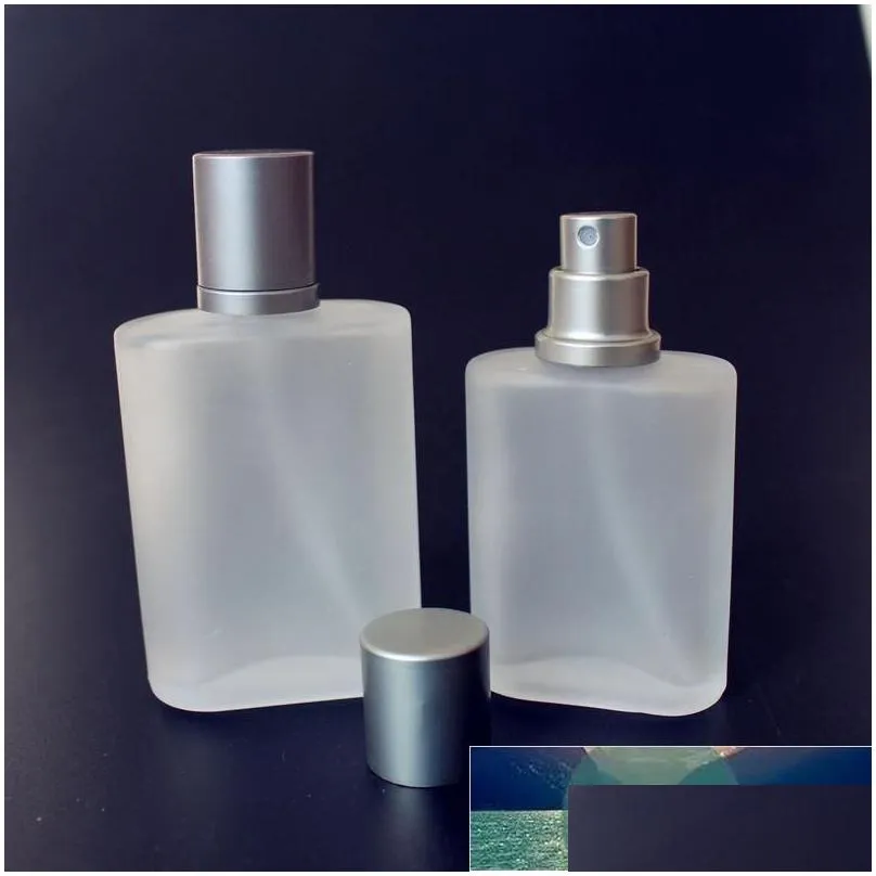 Packing Bottles Wholesale 1Pc Frosted 30Ml 50Ml Glass Empty Per Spray Atomizer Refillable Bottle Scent Case With Travel Size Drop Deli Dhlzv