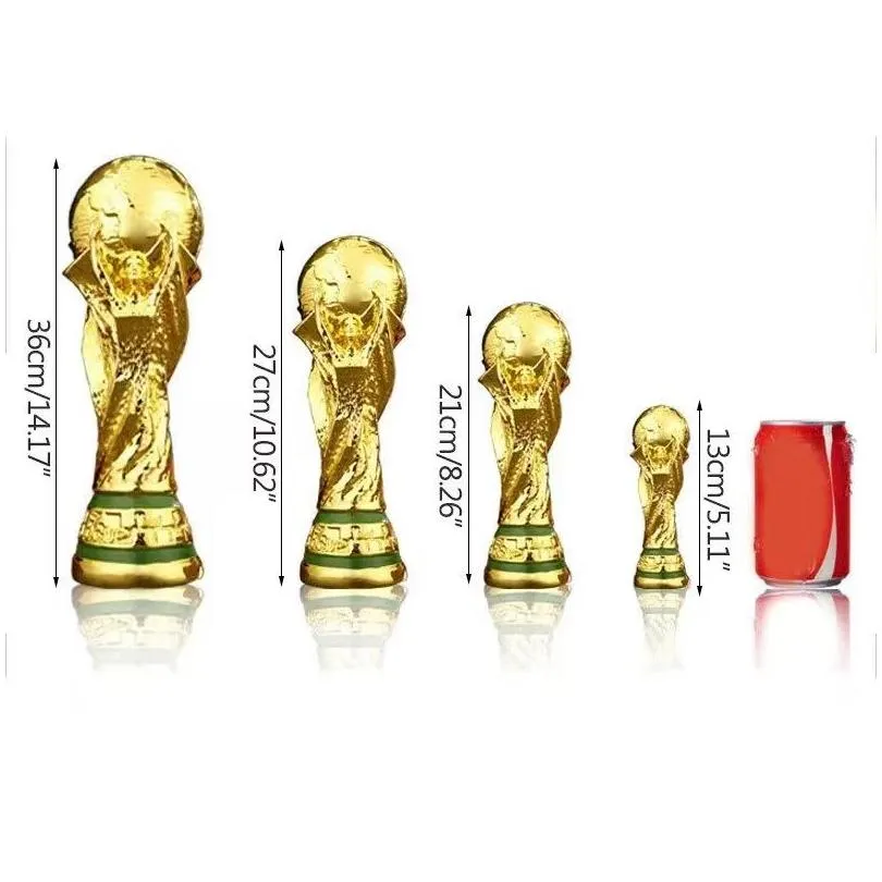 Other Festive & Party Supplies World Cup Golden Resin European Football Trophy Soccer Trophies Mascot Fan Gift Office Decoration