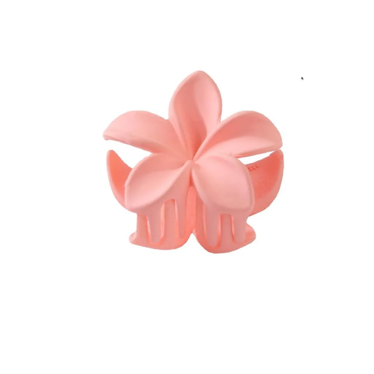 Matte Candy Color 4cm Flower Hairclip Hair Ponytail Holder Grip Hawaiian Vacation Flower Hair Claws Fashion Hair Accessory 023
