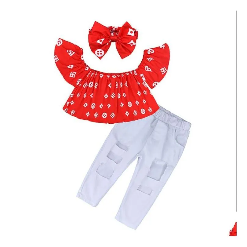 Baby Girls Set Clothes Kids Fashion Top Pant Two Piece Children Summer Suit Girls Boutique Outfits