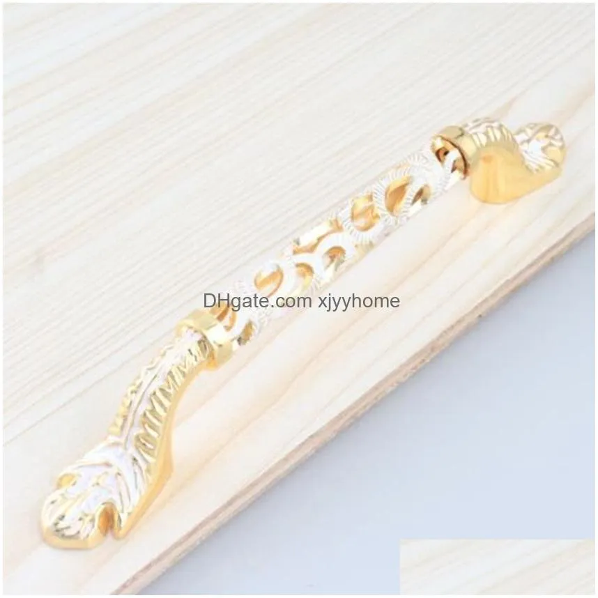 Handles & Pulls 128Mm 24K Gold Kitchen Cabinet Wardrobe Door White Dresser Cupboard 5 Moderrn Fashion Furniture Hardware Handles537977 Dhbcw