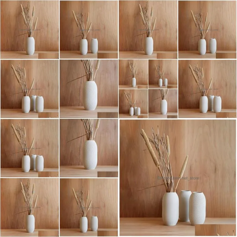 Vases A Simple White Mist Vase Wod Be Ideal For Dry Flowers. Drop Delivery Home Garden Decor Dhkll