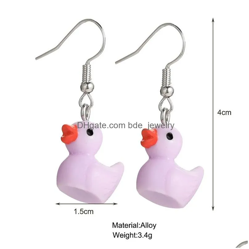 summer cute sweet duck white cloud acrylic charm earrings frog delicate clouds for women girls ear jewelry wholesale gifts
