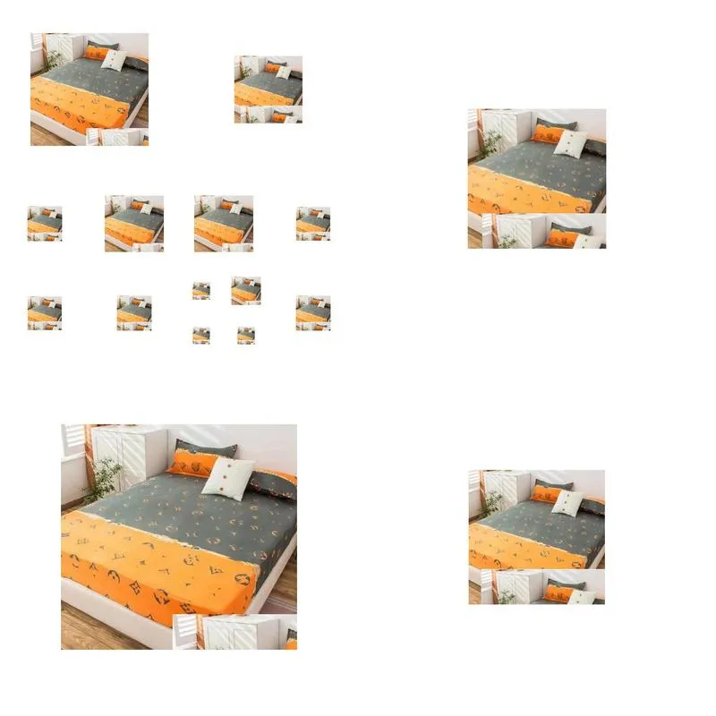 Bedspread New Three-Piece Bed Sheet Set One-Piece Non-Slip Simmons Mattress Er Protective All-Inclusive Dustproof Single Layer Thicken Dhja4