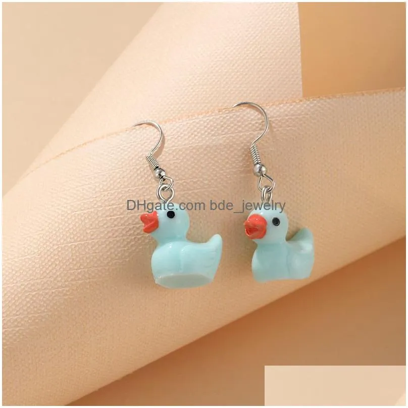 summer cute sweet duck white cloud acrylic charm earrings frog delicate clouds for women girls ear jewelry wholesale gifts