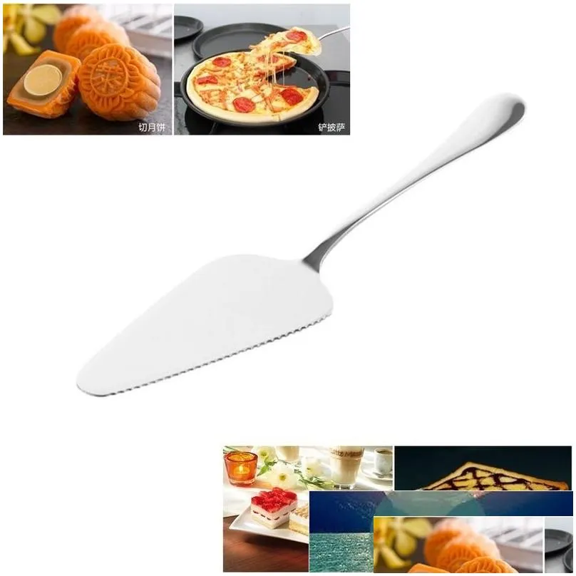 Cake Tools 1Pc Stainless Steel Shovel Knife Pie Pizza Cheese Server Divider Knives Baking Drop Delivery Home Garden Kitchen, Dining Ba Dh06M