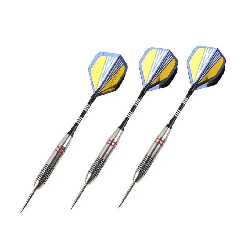 Darts 10 Styles Set 24g Professional Steel Tipped Darts with Aluminium Shafts Dart Flights Red Dart Needles for Dartboards Game 11 St