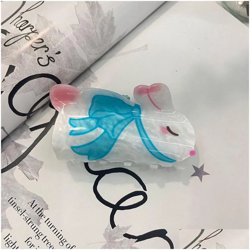 New acrylic claw clip cartoon hair accessory dopamine hair clip angel wings shark clip hair clip