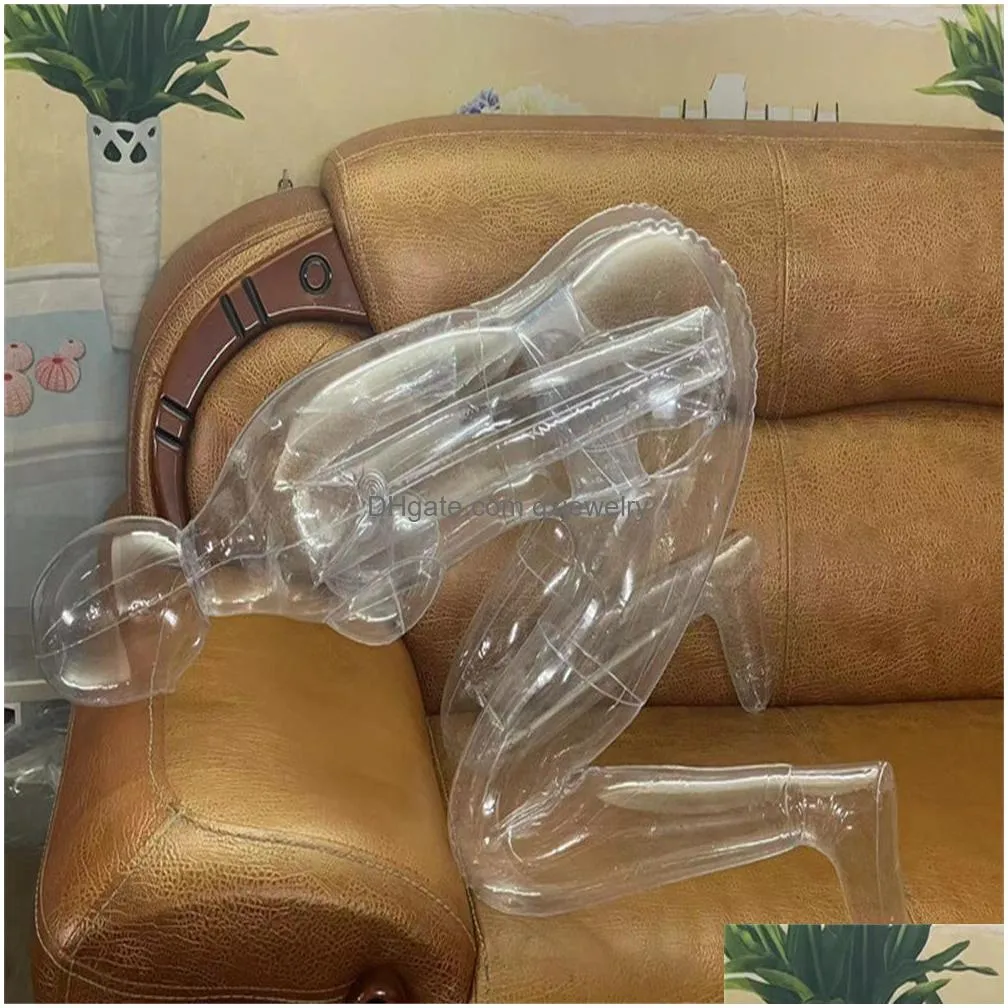 Mannequin 2023 Inflatable Female Cloth Head Dress Art Transparent Whole Inflation Shooting Maniqui For Y Doll Body Can Choose Posture Dh84U