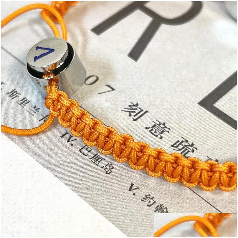 Europe America Fashion Style Men Lady Women Silver-colour Hardware Enamel Flower Beads Nylon Rope Colours Braided Bracelets Bangle M1087A M1088A