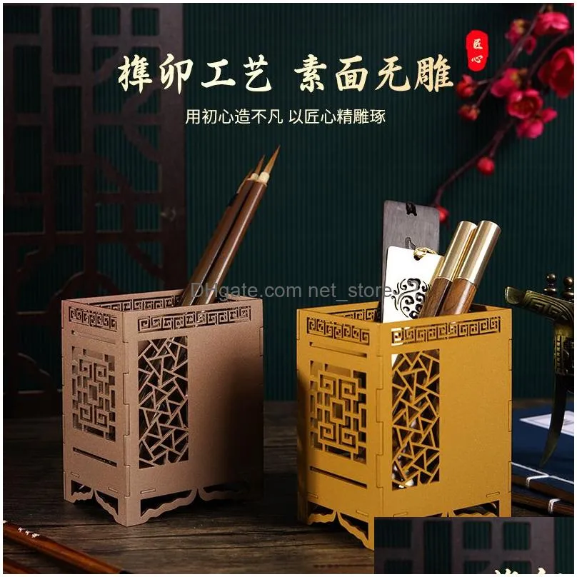 Arts And Crafts Stainless Steel Pen Holder Cup For Home Office Desk Organizers Mti Use Pencil Pot Flower Mini Vase Decor Drop Delive Dhitk