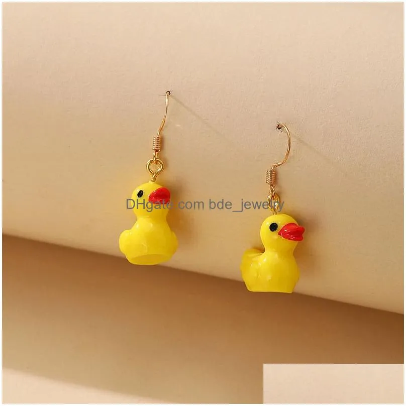 summer cute sweet duck white cloud acrylic charm earrings frog delicate clouds for women girls ear jewelry wholesale gifts