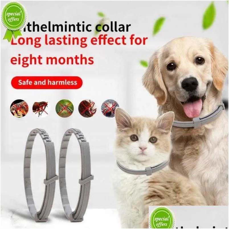 38cm/70cm pet insect repellent collar anti-mosquito antiparasitic adjustable cat dog accessories to 8 month flea tick prevention