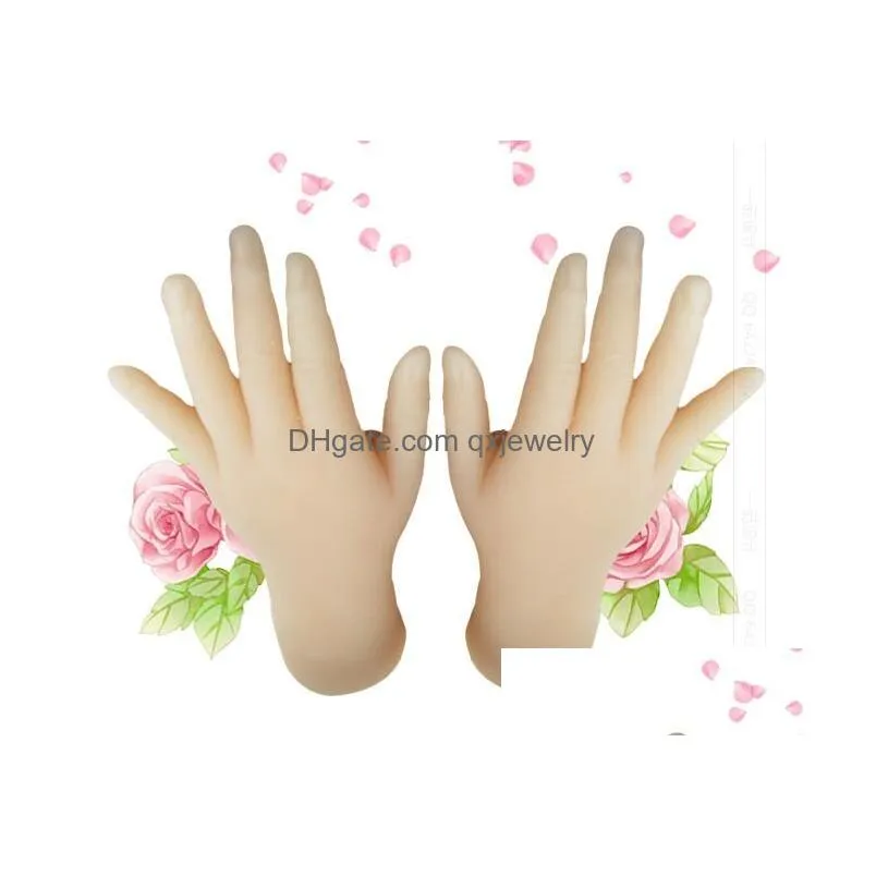 Mannequin 1358Cm Simation Child Hand Fl Glue Girl Real Life Inverted Control Doll Jewelry Packaging Display 2Pc Lot D074 Drop Delivery Dhqut