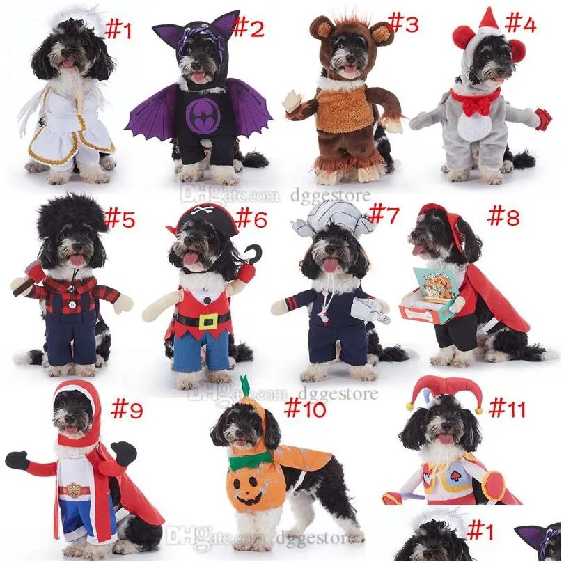 Dog Apparel Christmas Halloween Costumes Funny Cosplay Costume Clothes Party For Small Medium Dogs Wholesale Drop Delivery Home Garden Dhlqy