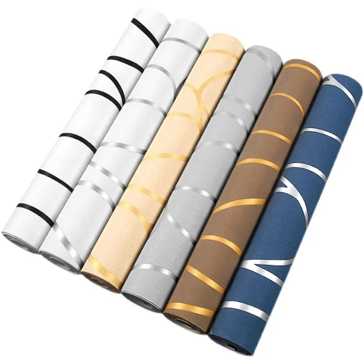 Classic stripe 3d Foam Wallpaper Luxury Embossed flock Wall Paper Roll Bedroom modern Wallpapers