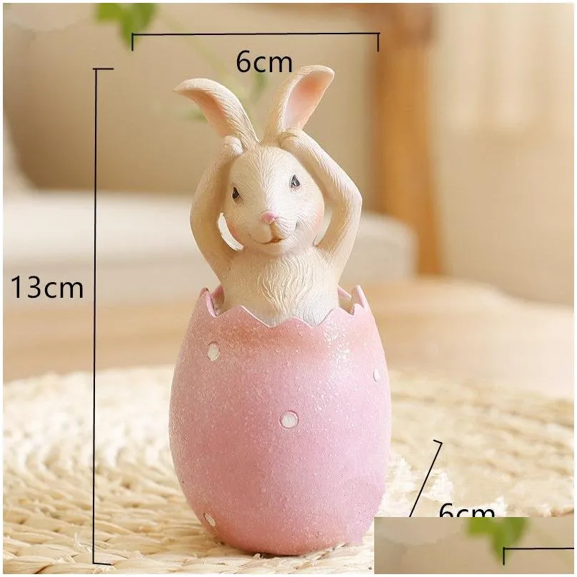 Easter Rabbit in Egg No Say No Listen No see Rabbits Easter Decoration for Home Gift for Kids Party Wedding Decoration 2009297178532