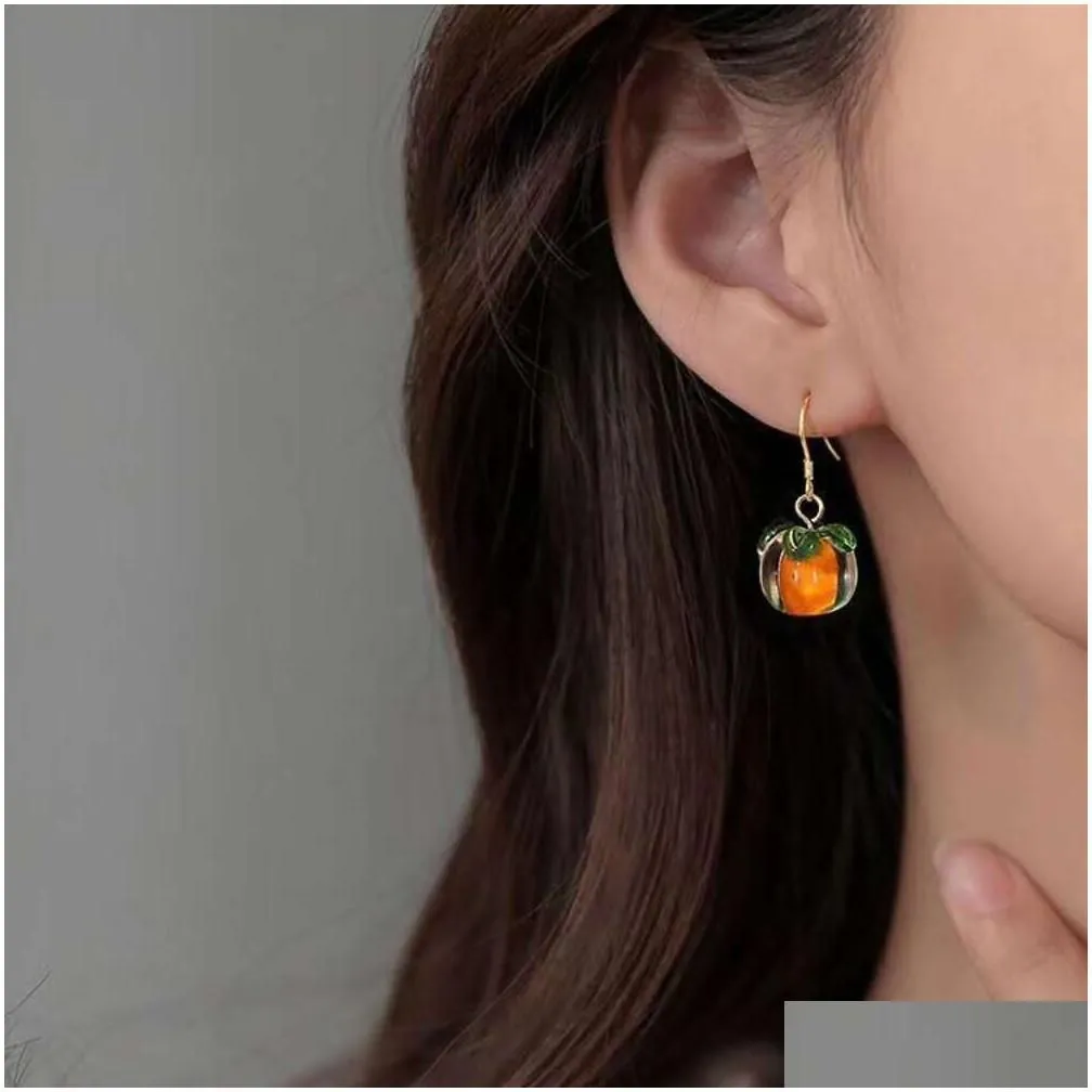 Stud New Persimmon Ruyi For Women With A Small And Elegant Style Light Internet Red Earhook Earrings Drop Delivery Jewelry Dhtzz