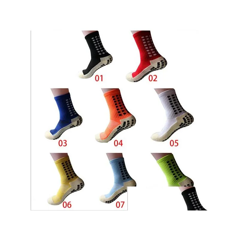 Men`s Soccer Socks Anti Slip Grip Pads for Football Basketball Sports Grip Socks