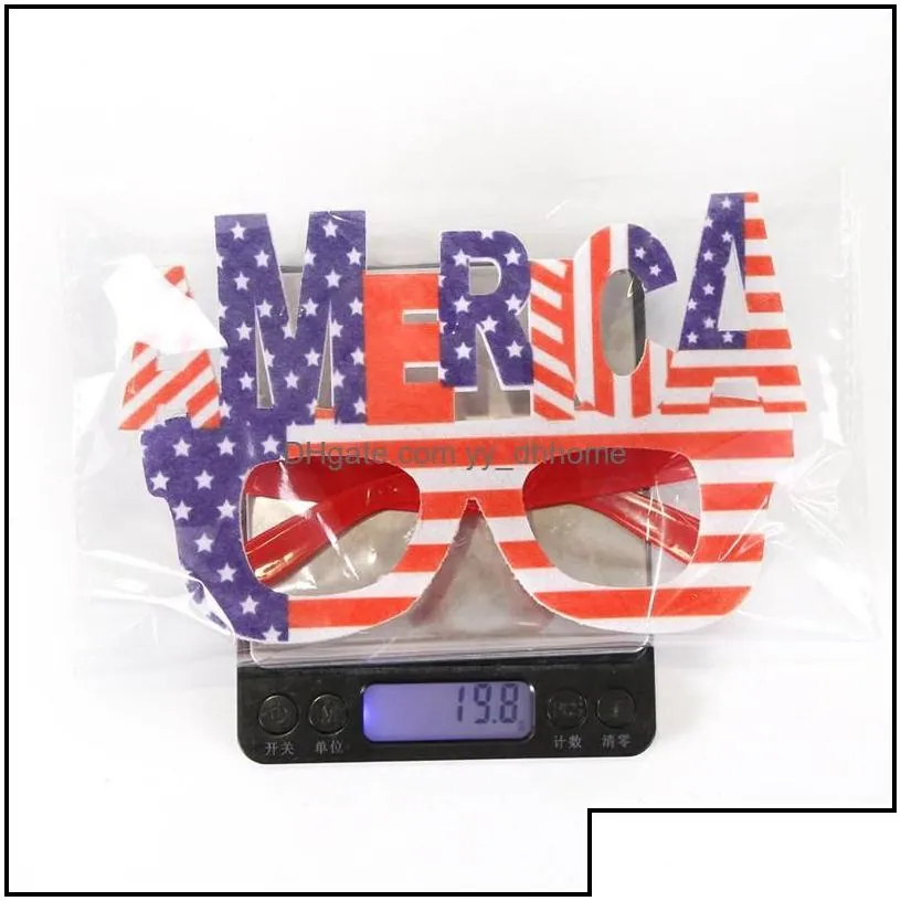 Other Festive Party Supplies Usa Patriotic Glasses Frames 4Th Of Jy Parade American Flag Independence Day Party Glass Drop Deliver