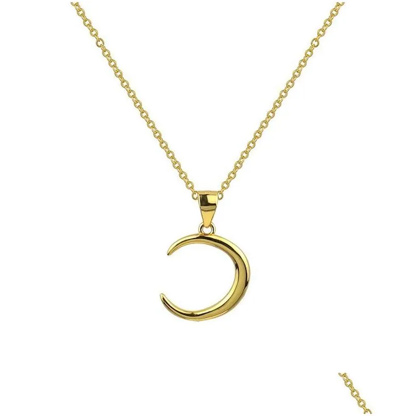 Pendant Necklaces GY Japanese And Korean Version Of Simple Literature Cold Wind Moon Girl Necklace Clavicle Chain Accessories