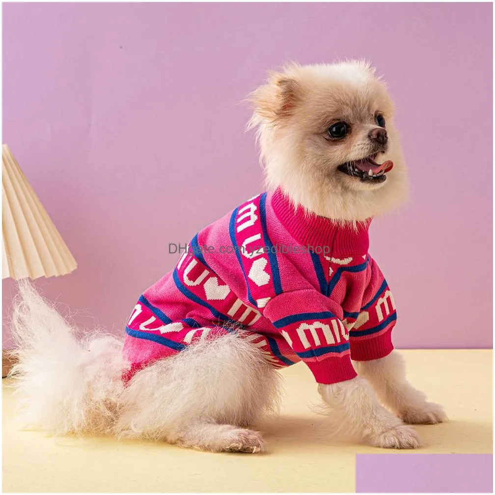 trendy brand pet sweater autumn and winter thickened doublelayer cat and dog clothing schnauzer fashion dog clothing