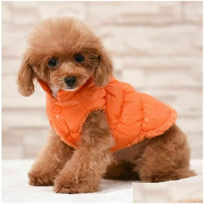 Dog Apparel Winter Pet Clothes Thick Fleece Waterproof Vest Down Jacket Puppy Small Dogs Warm Chihuahua Supplie