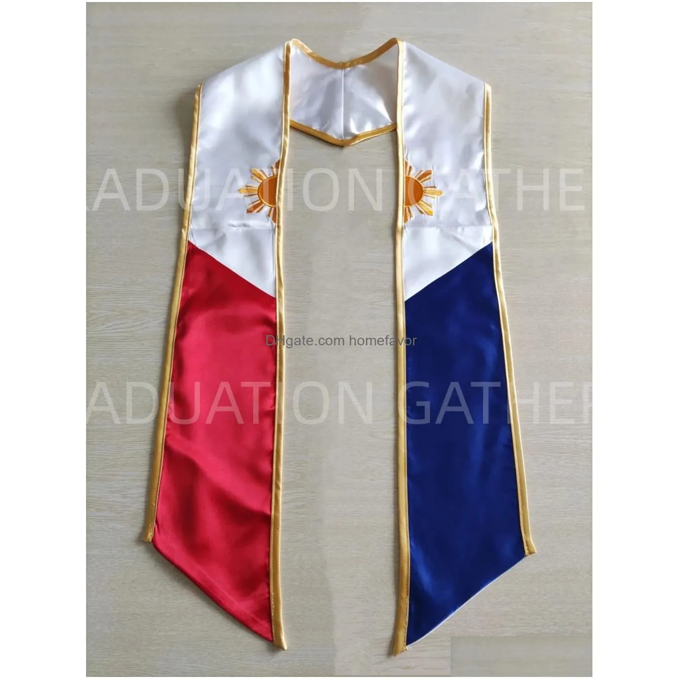 philippines graduation stole bachelor gown accessory embroidery filipino graduation sash 231227