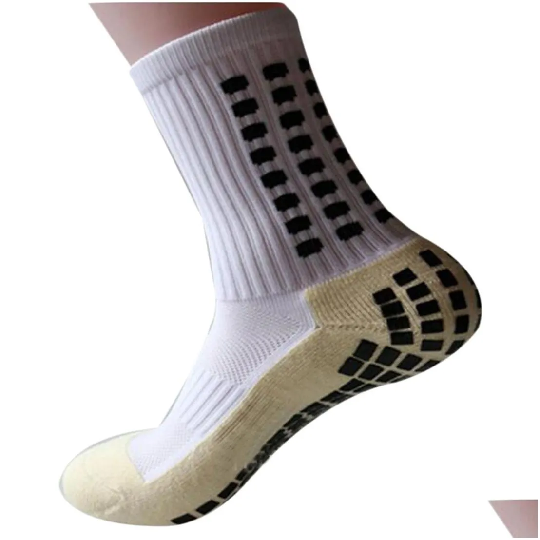 Men`s Soccer Socks Anti Slip Grip Pads for Football Basketball Sports Grip Socks