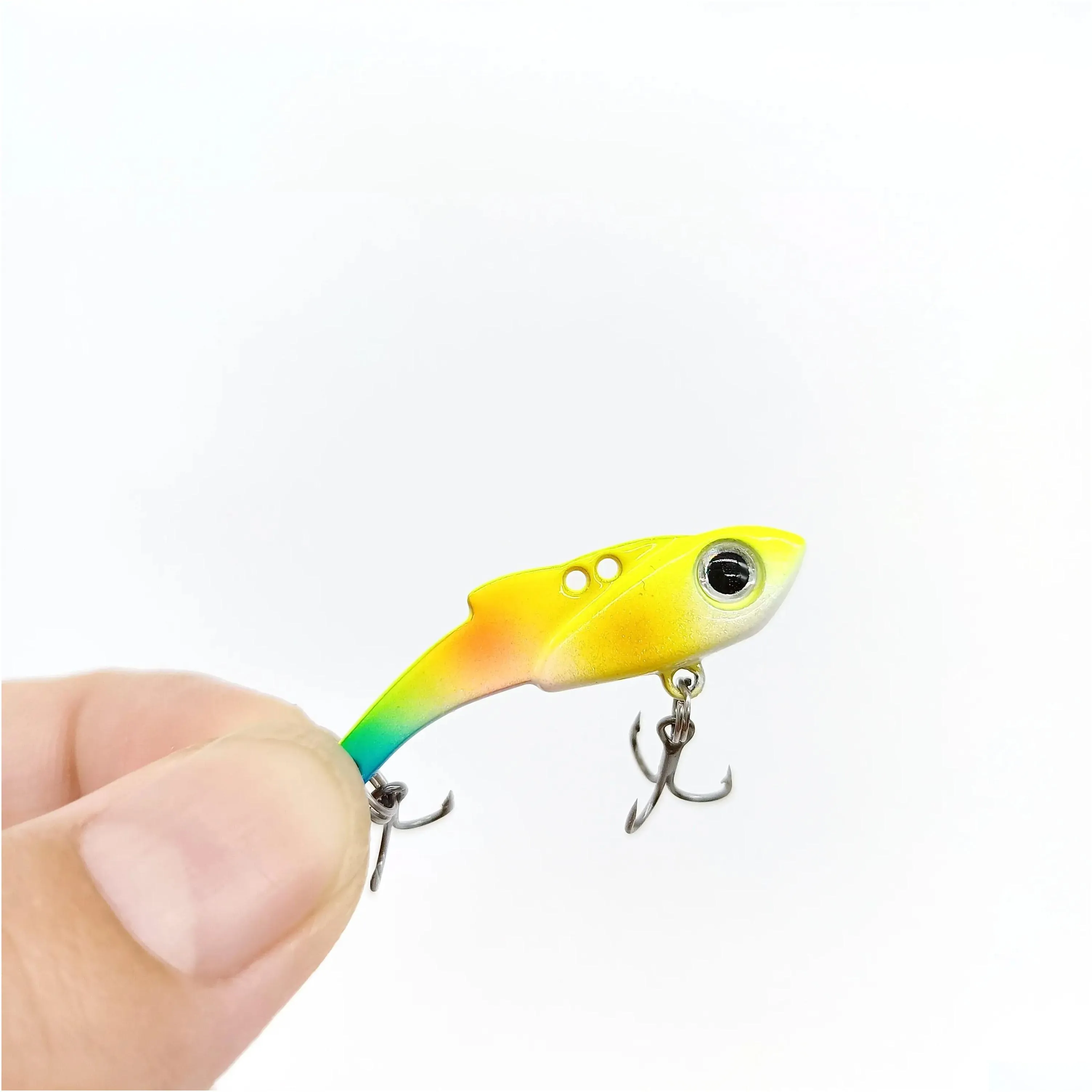 Lures HOOFISH 6PCS/LOT Mini VIB Fishing Lure 3.5g/5g/7g Artificial Hard Bait Jig Trout Sequins Trembling Wobbler Pesca Fishing Tackle