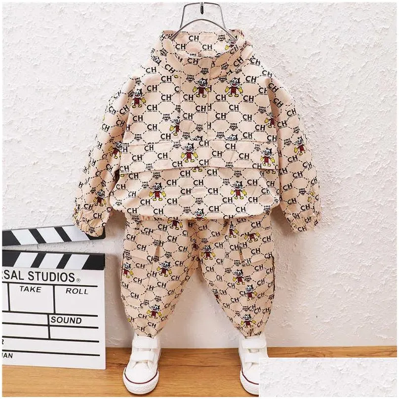0-5 years Spring Boy Clothing set New Casual Fashion Cartoon Active T shirt Pant Kid Children baby toddler boy clothing
