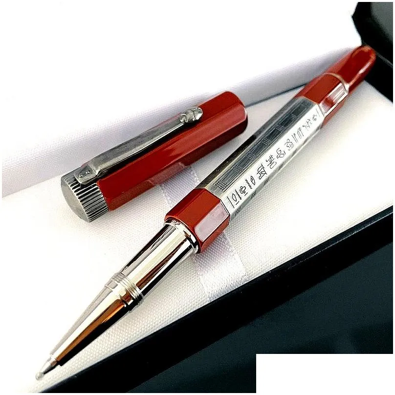 wholesale Limited Edition Inheritance Series Egypt Style Rollerball Pen Unique Metal Carving Writing Ballpoint Pen Office School Supplies With Serial