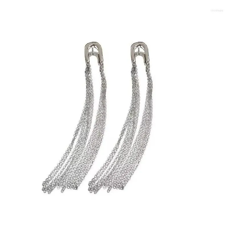 Dangle Earrings Fashion Tassel Chain Long For Women Silver Color Charm Drop Earring Boucle Oreille Fine Jewelry