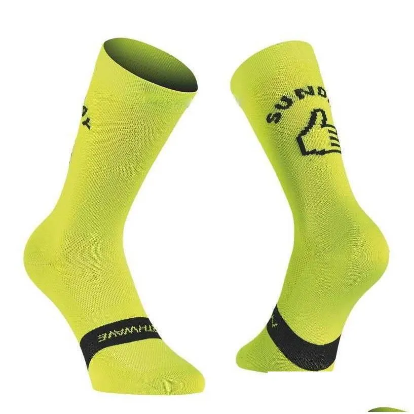 Sports Socks New Sport Running Cycling Socks Monday Sunday Breathable Road Bicycle Socks Men Women Bike Socks 7428