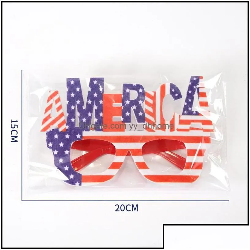 Other Festive Party Supplies Usa Patriotic Glasses Frames 4Th Of Jy Parade American Flag Independence Day Party Glass Drop Deliver