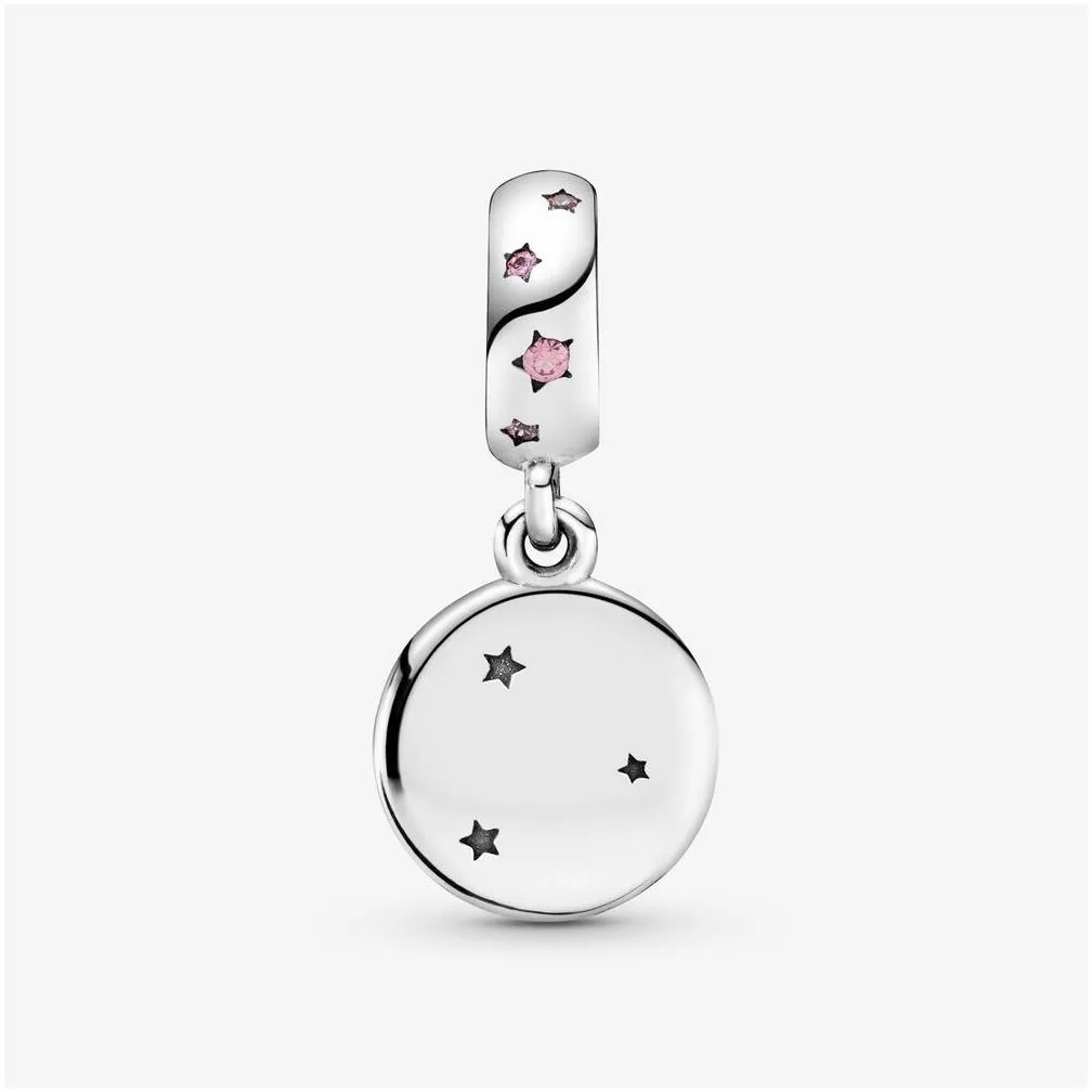 925 Sterling Silver Dangle Charm Twinkling Stars mom sister Beads Bead Fit Charms Bracelet DIY Jewelry Accessories