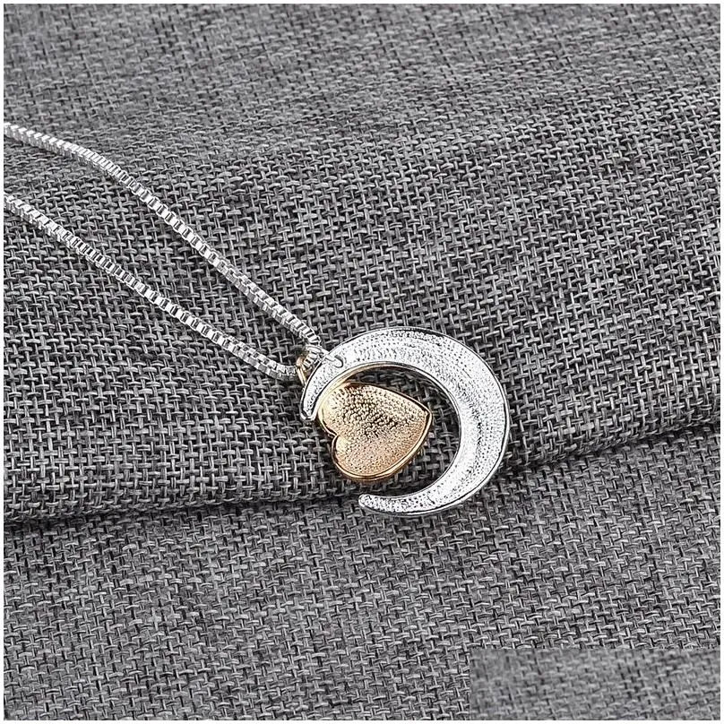 heart jewelry necklace party favor i love you to the moon and back mom pendants necklace mother day gift