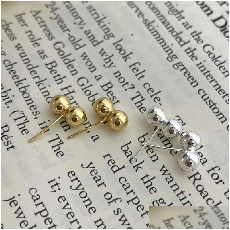 Stud Earrings Pure 925 Sterling Silver Ball For Children Girls Kids Baby Jewelry Small Solid Women